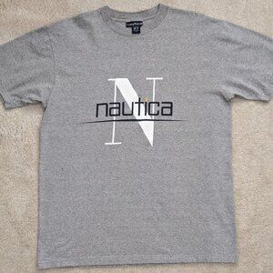 Nautica gray t-shirt vintage Y2K vtg